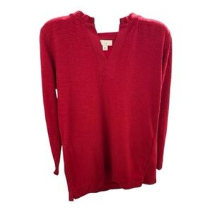 J. Jill Bold Red V-Neck Sweater